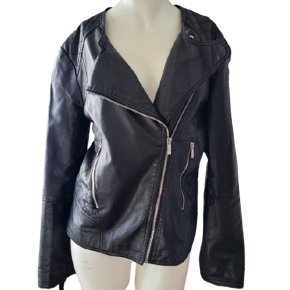 Calvin Klein Jackets & Blazers - Calvin Klein Jacket, Quilted Faux-leather Z Black